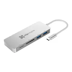 KLIP XTREME - Hub y Lector de Tarjetas SDmicro-SD USB Tipo-C