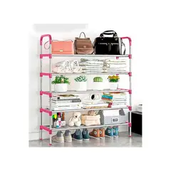 GRETAIL - Zapatera Organizador De Aluminio 5 niveles Rosado