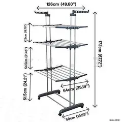 OEM - Tendedero Tendal Plegable de Ropa 3 Niveles Multifuncional