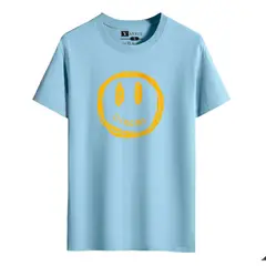 YANSUS - Polo Hombre Celeste Estampado