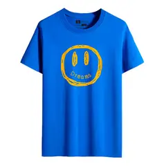 YANSUS - Polo Hombre Azul Estampado