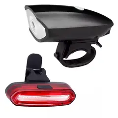 GENERICO - Kit de luces recargables delantera con bocina trasera