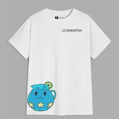 YANSUS - Polo Hombre Blanco Estampado Aquarius