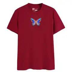YANSUS - Polo Hombre Rojo Mariposa