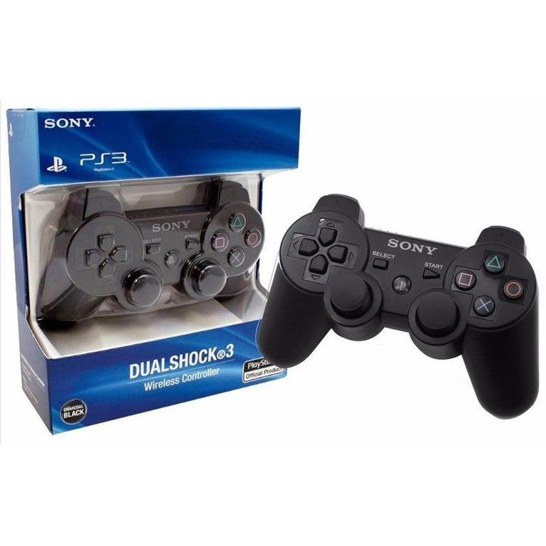 Mando para ps3 playstation 3 genérico nuevo con caja - negro