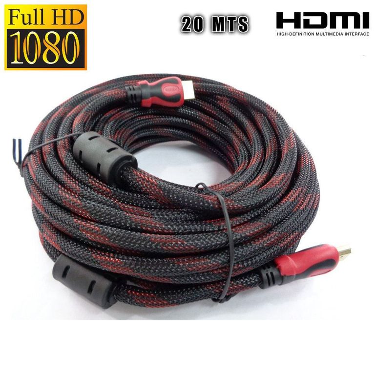 CABLE HDMI-HDMI 20METROS DE LONGITUD CON FILTRO Y TRENZADO