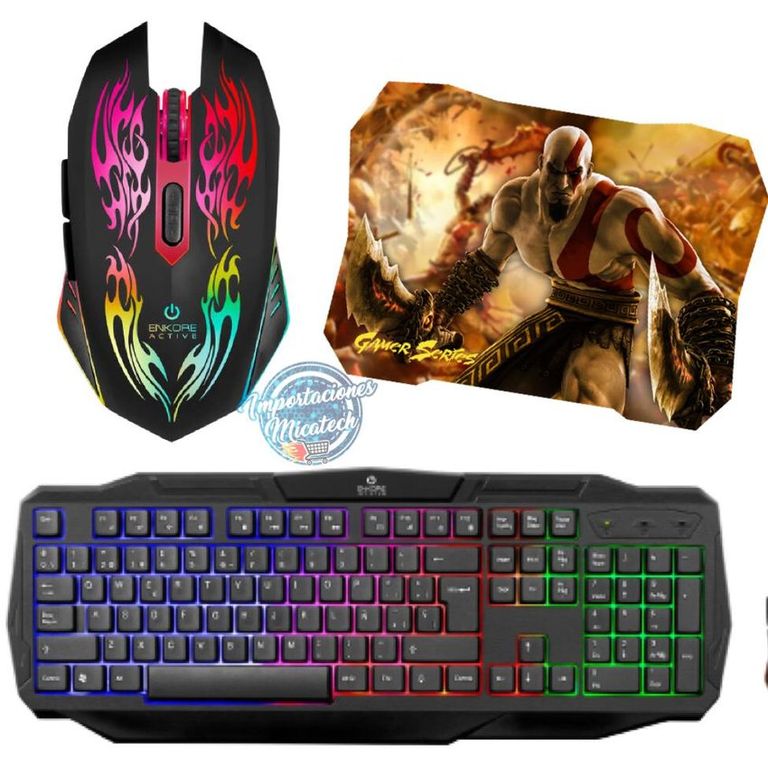 Kit gamer 3 en 1 invictus: teclado + mouse + pad