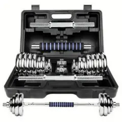 GENERICO - Set De Pesas 20kg + Mancuernas + Adaptador Barra