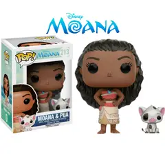 FUNKO - Pop Moana y Pua - Caja Dañada Disney Princesas Moana