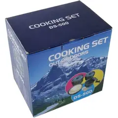 GENERICO - Set de Ollas para Camping + Sartén + Cuchara