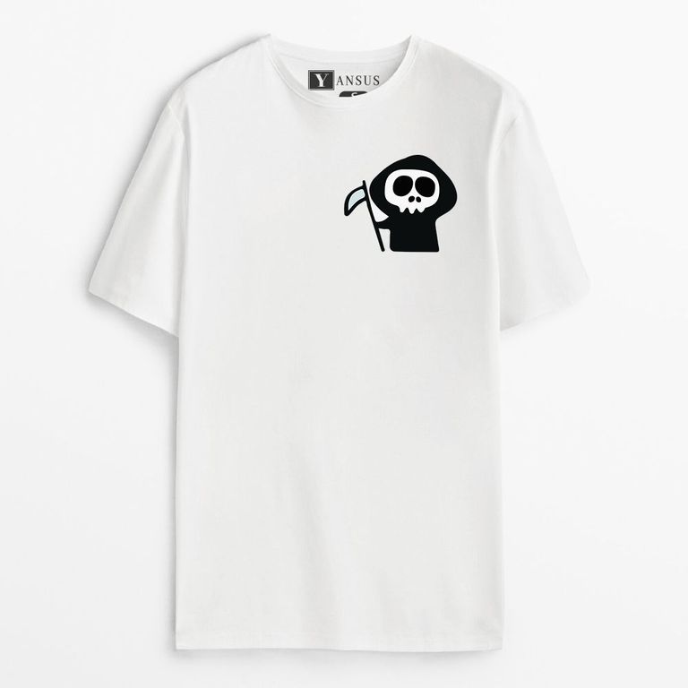 Polo Hombre Blanco Estampado