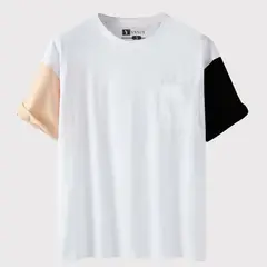 YANSUS - Polo Hombre Bicolor Blanco Negro Beige