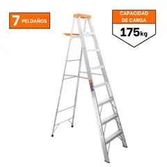 TRUPER - Escalera Tijera 7 Peldaños Capacidad De Carga 175 Kg