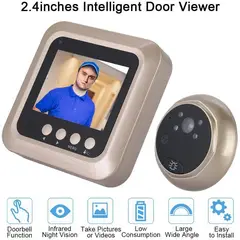 PUREPOWER - Visor de puerta cámara de puerta timbre de la seguridad 1080p
