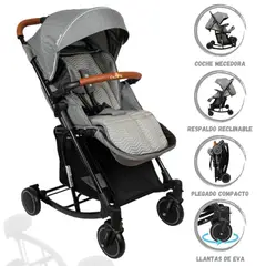 INFANTI - Coche Cuna con Mecedora para Bebé »ROCKING» Gray