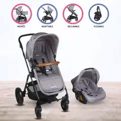 Coche Travel System para Bebé «CLOUD» Gray