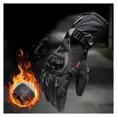 GENERICO - Guantes impermeables cálidos para moto - negro