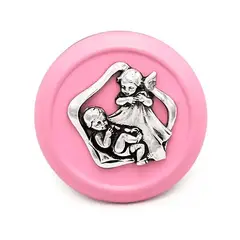 ARGENTARIA - Medalla Angel de la Guarda Rosada - Plaqué