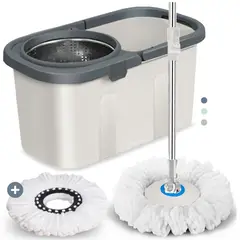 MINARI - Trapeador con Balde Escurridor 2Mopas T02V Color aleatorio