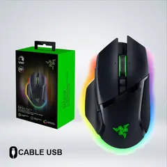 RAZER - MOUSE GAMER BASILISK V3 RGB SENSOR FOCUS 35KDPI HYPERSCROLL