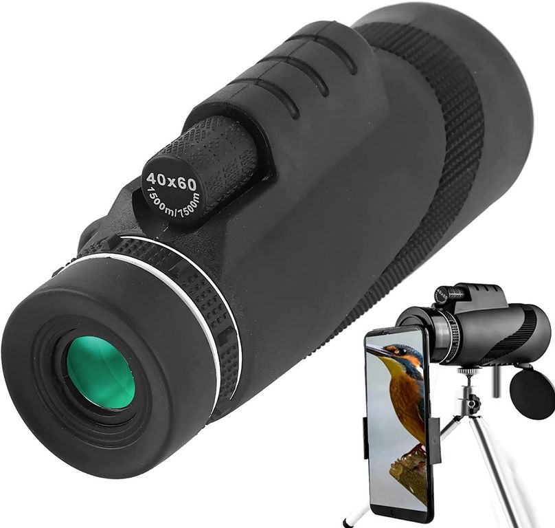 Monocular telescópico 9500m Adaptador de teléfono trípode