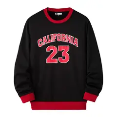 YANSUS - Polera Color Negro Rojo Estampado California