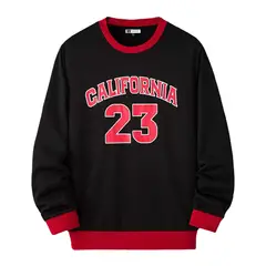 YANSUS - Polera Color Negro Rojo Estampado California