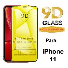 GENERICO - Iphone - mica vidrio 9d cubre toda la pantalla iphone 11
