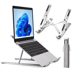 GENERICO - Soporte de Aluminio Plegable para Laptop o Tablet