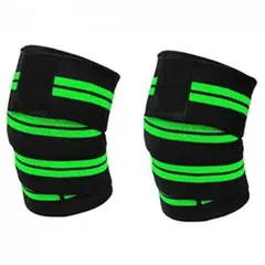 GENERICO - Vendas Rodillera con Velcro de Potencia para Gimnasio Verde