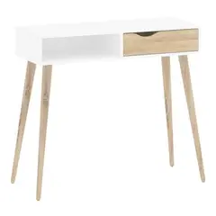 VENTITAS HOME - Escritorio Vintage Julissa Color Blanco y Duna