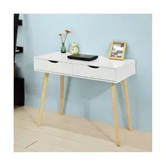 VENTITAS HOME - Escritorio Vintage Luna 2 Cajones Color Blanco