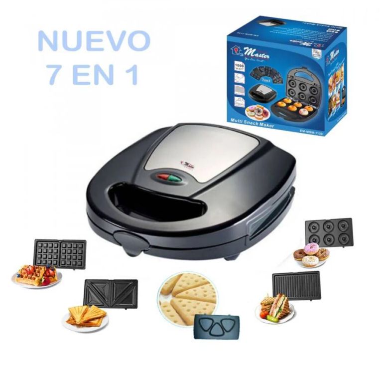 Waflera Sandwichera 7 en 1 Electromaster 1000 Watts