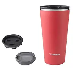 ZOJIRUSHI - Vaso Térmico tapa con filtro te Acero Inoxidable 450ml color coral
