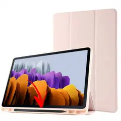 GENERICO - Funda Book Cover Galaxy Tab S7 Fe S7 Plus S8 Plus 12.4 portapencil