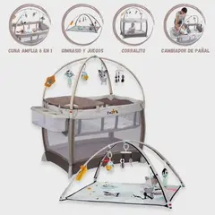 TINY LOVE - Cuna Corral 6 en 1 "HERE I GROW" Gray