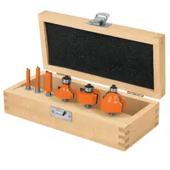 TRUPER - Juego De Fresadora Ruteadora rebajadora 6 Piezas,