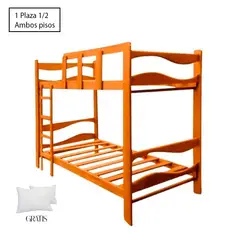 GENERICO - Camarote 1 Plaza 1/2 Arriba y 1 Plazas 1/2 Abajo + Gratis Almohada