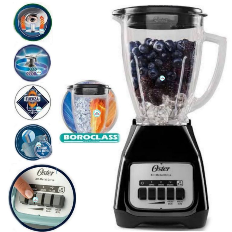 Licuadora 2V más Pulso 15lt BLSTKAG-BPB -500W