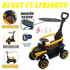 GENERICO - Correpasillo Con Empujador Bugui UTV con USB -Amarillo