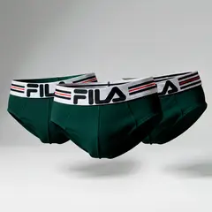 FILA - Pack x3 Trusa Hombre Verde Oscuro