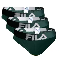 FILA - Pack x3 Trusa Hombre Verde Oscuro