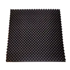 FOAM - ESPUMA ACUSTICA TIPO PERFILADA PUR NEGRO 1MT X 1MT X 2PULG