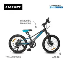 TOTEM - Bicicleta para niños Aro 20 azul 7v
