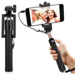 GENERICO - Monopod selfie con cable boton en el mango para celular smartphone