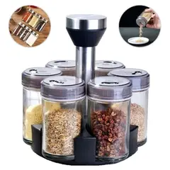 GENERICO - Set de condimentero de 6 unidades vidrio