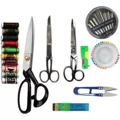 GENERICO - Kit Merceria 3 Tijeras Sastre Modista Costura Tijera Piquete