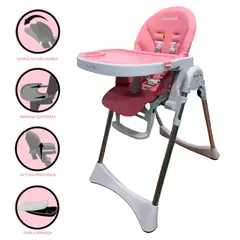 DOUX BEBE - Silla de Comer Graduable SUPER PINK