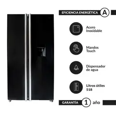 FDV - Refrigerador Deluxe Prestige Black SBS 514 lts