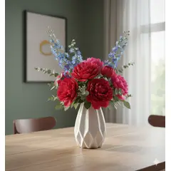 GENERICO - Florero Modelo Killa Geométrico Elegancia Minimalista con Espíritu Peruano